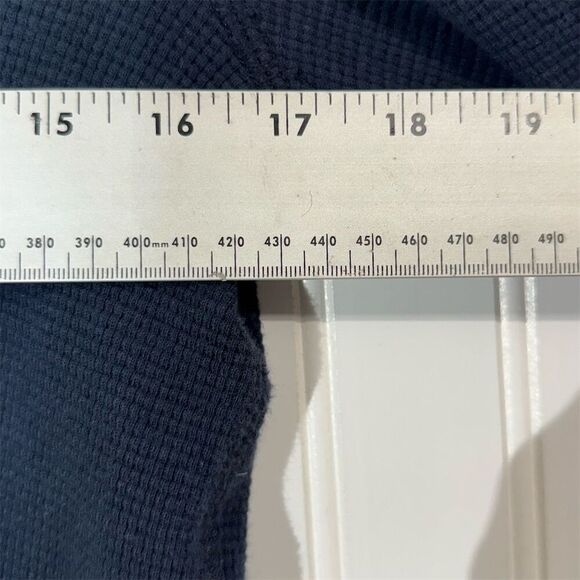 2K Hollister SoCal Navy Waffle Knit Thermal Long Sleeve Shirt Men’s L Retro Prep - Picture 3 of 6